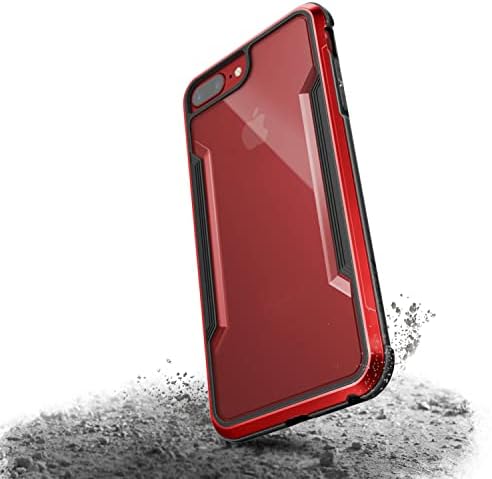 מגן ראפטי אדום תואם לאייפון 8 פלוס, 7 פלוס, 6 פלוס | הגנה סופגת הלם | מסגרת אלומיניום עמידה | ירידה